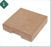 12 Coffee Kraft Plain Gift Boxes Cardboard Jewelry Box 7x7x1.6cm