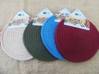 8Pcs Round Weaved Non Slip Placemats Dining Table Place Mats Set