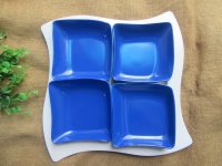 3Set x 5Pcs Wave Serving Dish Platter Holders Snack Salad Plate