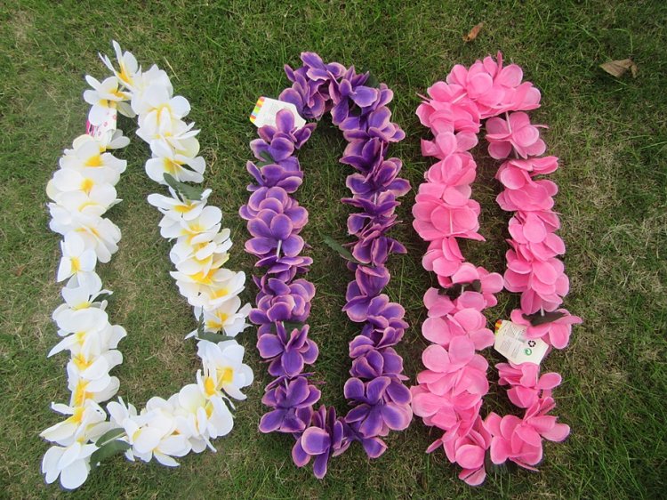 12Pcs Hawaiian Dress Party Flower Frangipani Flower Petals Rando - Click Image to Close