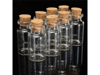 30 Pcs Empty Glass Storage/Display Bottle/Jar with Cork 13ml