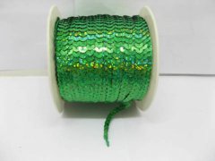 1Roll x 10Yard Cyan 6mm Strung Sequin Trim 1Roll x 10Yard Cyan 6mm Strung Sequin Trim