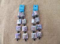 4Sheets Square Beads for Unfinished Necklace Bracelets Making