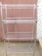 1X Adjustable 4 Tier Wire Shelving Storage Shelf 89.5x45x157