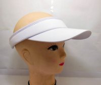 5Pcs Promotional White Cotton Clip On Sports Visor