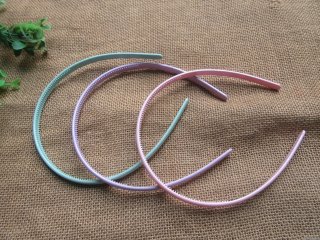 36Pcs Macaron Color Thin Headbands Base Hair Bands Hair Loop 8mm