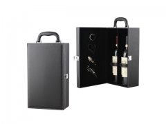 Black PU Leather Vintage Wine Champagne Bottle Holder Gift Case Black PU Leather Vintage Wine Champagne Bottle Holder Gift Case