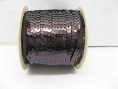 1Roll x 10Yard Brown 6mm Strung Sequin Trim 1Roll x 10Yard Brown 6mm Strung Sequin Trim