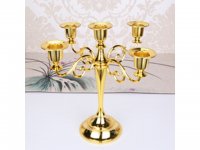 1Set Golden 5 Arms Candle Holder Candelabra Candlestick Wedding