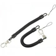 12Pcs Keychain Elastic Spiral Spring Strap Lanyard Key Ring