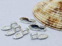 200 New Silver Color Snap Bail Pendant Leaf Bail 16x6mm