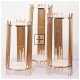 1Set x 3Pcs Rosegold Round Plinth Pedestal Wedding Display Stand