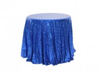 1Pc Loyal Blue Sequin Table Cloth Cover Backdrop Wedding Party