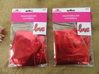 6Sets Red Foil Balloon Bride Love Valentines Day Wedding Party