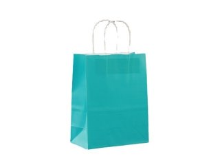 48 Kraft Paper Gift Carry Shopping Bag 33x26x12cm Teal Blue