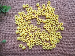 500g Yellow Barrel Pony Beads Loose Bead 8mm