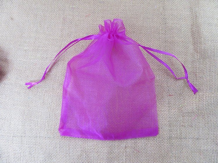 98Pcs Purple Drawstring Jewelry Gift Pouches 20x16cm - Click Image to Close