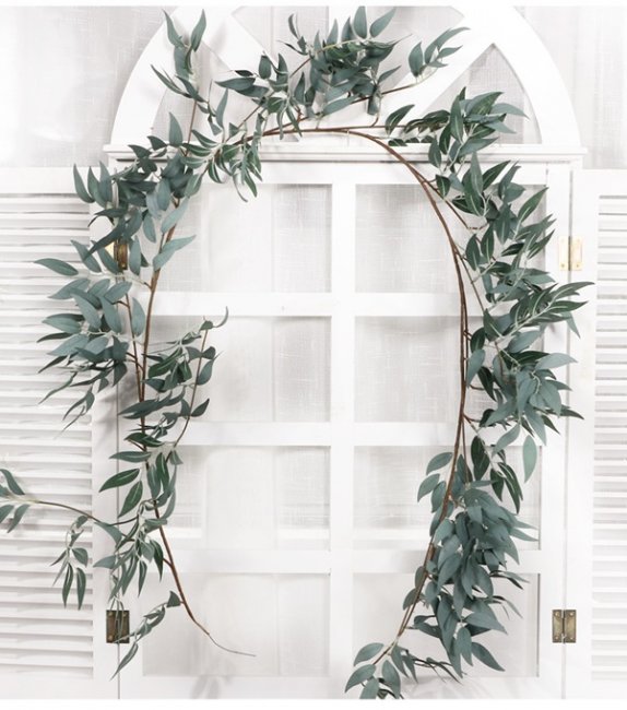 1Pc Eucalyptus Willow Garland Plant Hanging Wedding Arch Etc - Click Image to Close