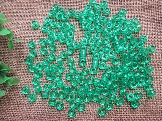 500g Green Barrel Pony Beads Loose Bead 8mm