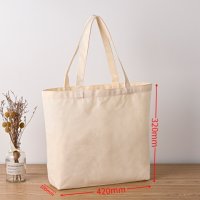 2Pcs Draw Color On Plain Shopping Bag Grocery Tote Bag 32x42cm