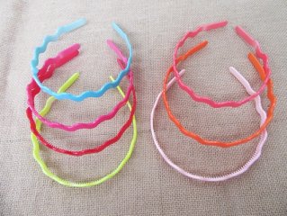 20Pcs DIY Waved Headbands Hair Clips Hair Hoop 10MM Mixed