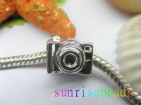 10pcs Silver Plated Screw Camera Beads European Design