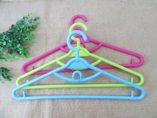 5Pcs New Coat Clothes Closet Hangers 47cm Long - Mixed Color