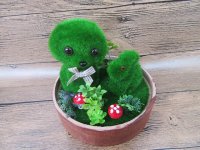 4Set Flower Pot with Plants Bear Etc. Home Decor