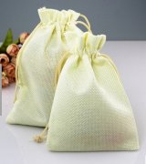 50 Plain Ivory Hemp Drawstring Jewelry Gift Pouches 13.5x10cm