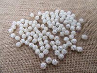 2500Pcs Simulate Pearl Round Beads Jewellery Making Beads 8x7mm