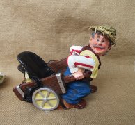 1Pc Farm Worker Statue Figures Decoration Room Display