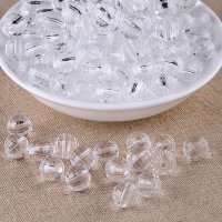 1800Pcs Clear Transparent Faceted Round Beads 8mm Jewellery Find