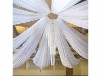 1Pc White Chiffon Ceiling Curtain Drapes Chiffon Backdrop