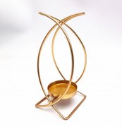 1Pc Creative Desktop Gold Double Arch Tealight Candle Holder