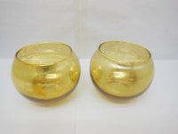 130Pcs Golden Glass Tea Light Holder 55mm Wedding Favor