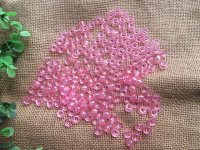 500g Transparent Pink Barrel Pony Beads Loose Bead 8mm