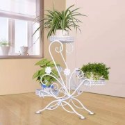 1Set 3-layer Swan Flower Plant Display Stand Holder Home Garden