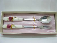 10Sets Bomboniere Spoon & Fork Wedding Favor Gift