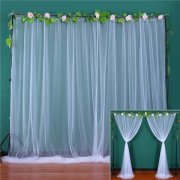 1X White Gauze Wedding Party Backdrop Curtain Drapes Background