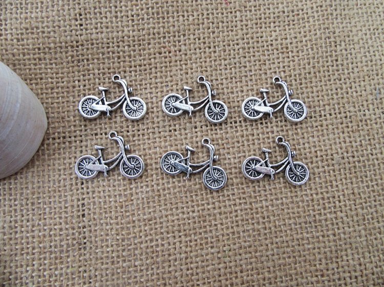 100Pcs Bicycle Beads Charms Pendants Jewellery Findings - Click Image to Close