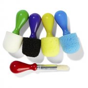 8Packs x 5pcs Sponge Textured Brushes Painting Brush Assorted