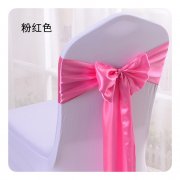 10Pcs PINK Satin Sashes Chair Wider Bow Wedding Venue Banquet