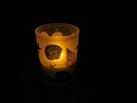 4Pcs Flameless Battery On Glass LED Seashell Candle