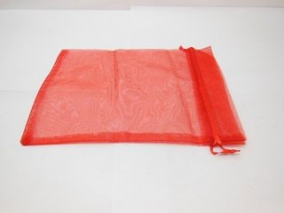 98 Red Drawstring Jewelry Gift Pouches 18x13cm