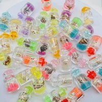 20Pcs Glow in Dark Miniature Wishing Bottle Pendant with Shell