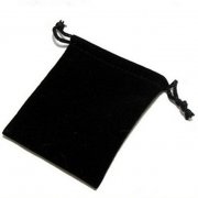 50Pcs Black Velvet Drawstring Gift Jewelry Pouches 10.5x10.5cm