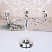 1Set Silver 3 Arms Candle Holder Candelabra Candlestick Wedding