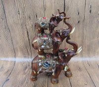 1X Lucky Elephant Figurine Wealth Statue Craft Ornaments Decorat