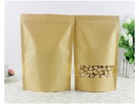 40Pcs Stand Up Kraft Resealable Ziplock Bag 35x23cm