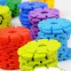 100Pcs Snow Flakes Building Blocks Constuction Toy Mixed Color